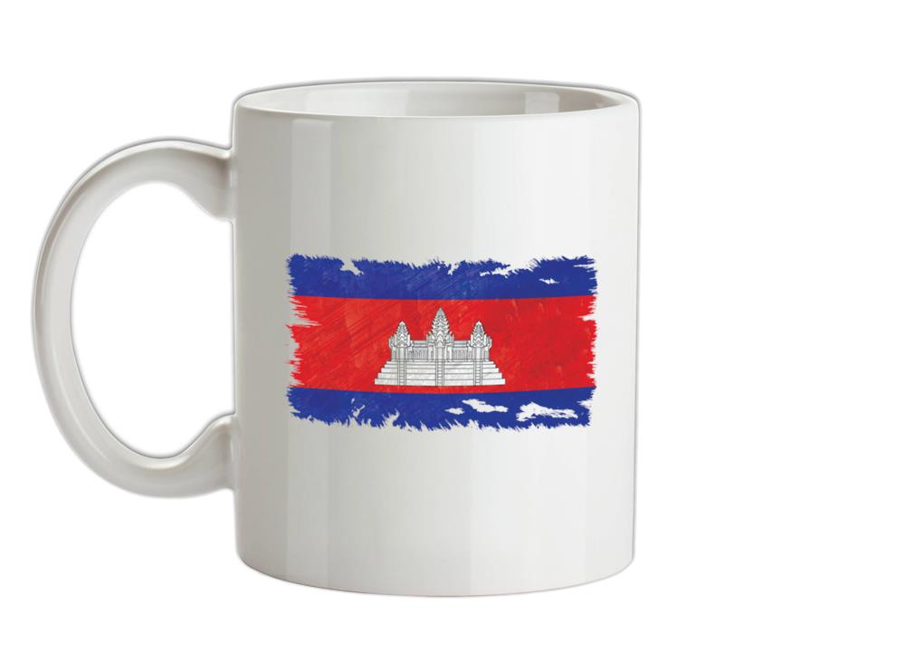 Cambodia Grunge Style Flag Ceramic Mug