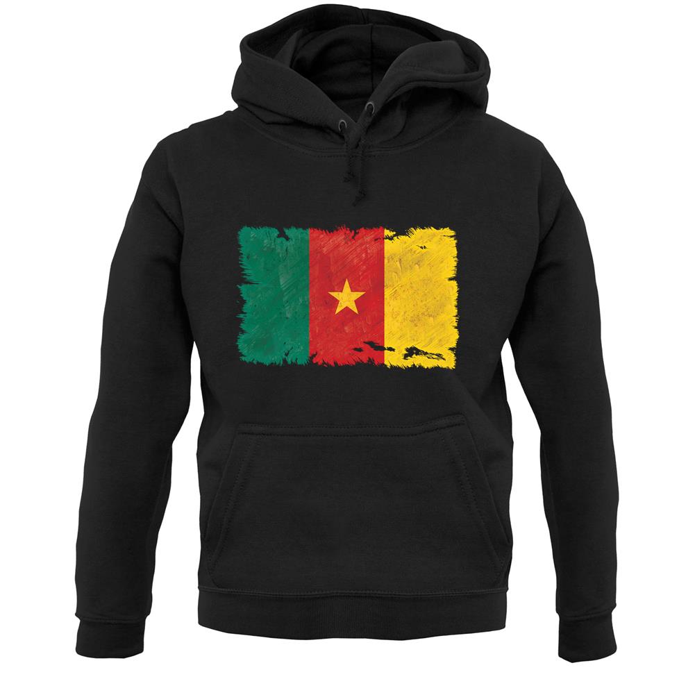 Cameroon Grunge Style Flag Unisex Hoodie