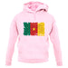 Cameroon Grunge Style Flag unisex hoodie