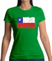 Chile Grunge Style Flag Womens T-Shirt