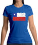 Chile Grunge Style Flag Womens T-Shirt