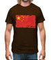 China Grunge Style Flag Mens T-Shirt