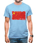 China Grunge Style Flag Mens T-Shirt