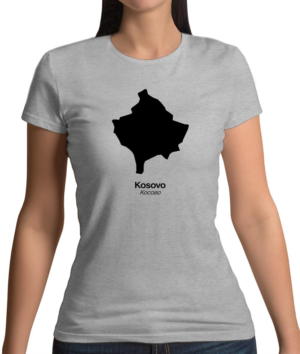 Kosovo Silhouette Womens T-Shirt