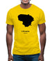 Lithuania Silhouette Mens T-Shirt