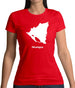Nicaragua Silhouette Womens T-Shirt
