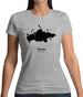 Russia Silhouette Womens T-Shirt