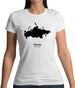 Russia Silhouette Womens T-Shirt