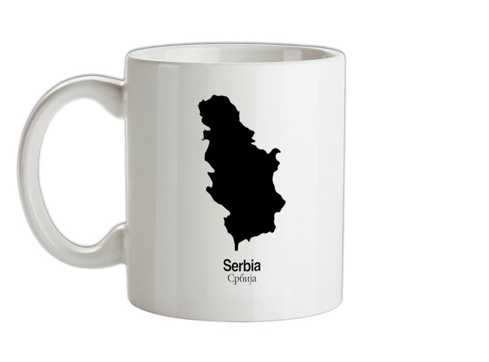 Serbia Silhouette Ceramic Mug