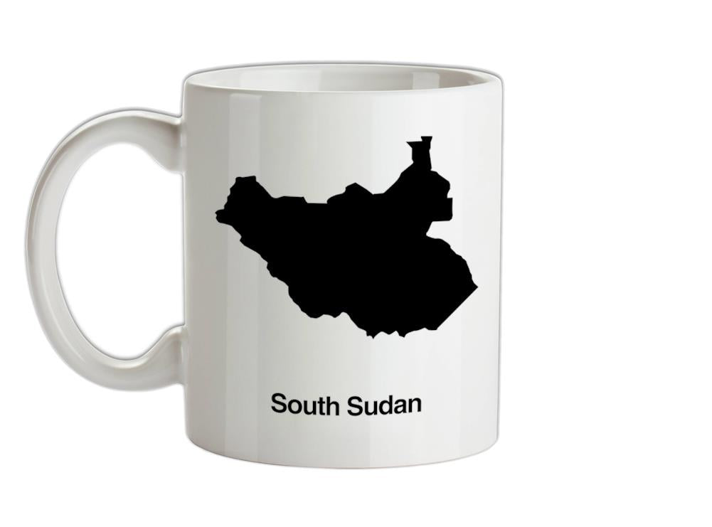 South Sudan Silhouette Ceramic Mug