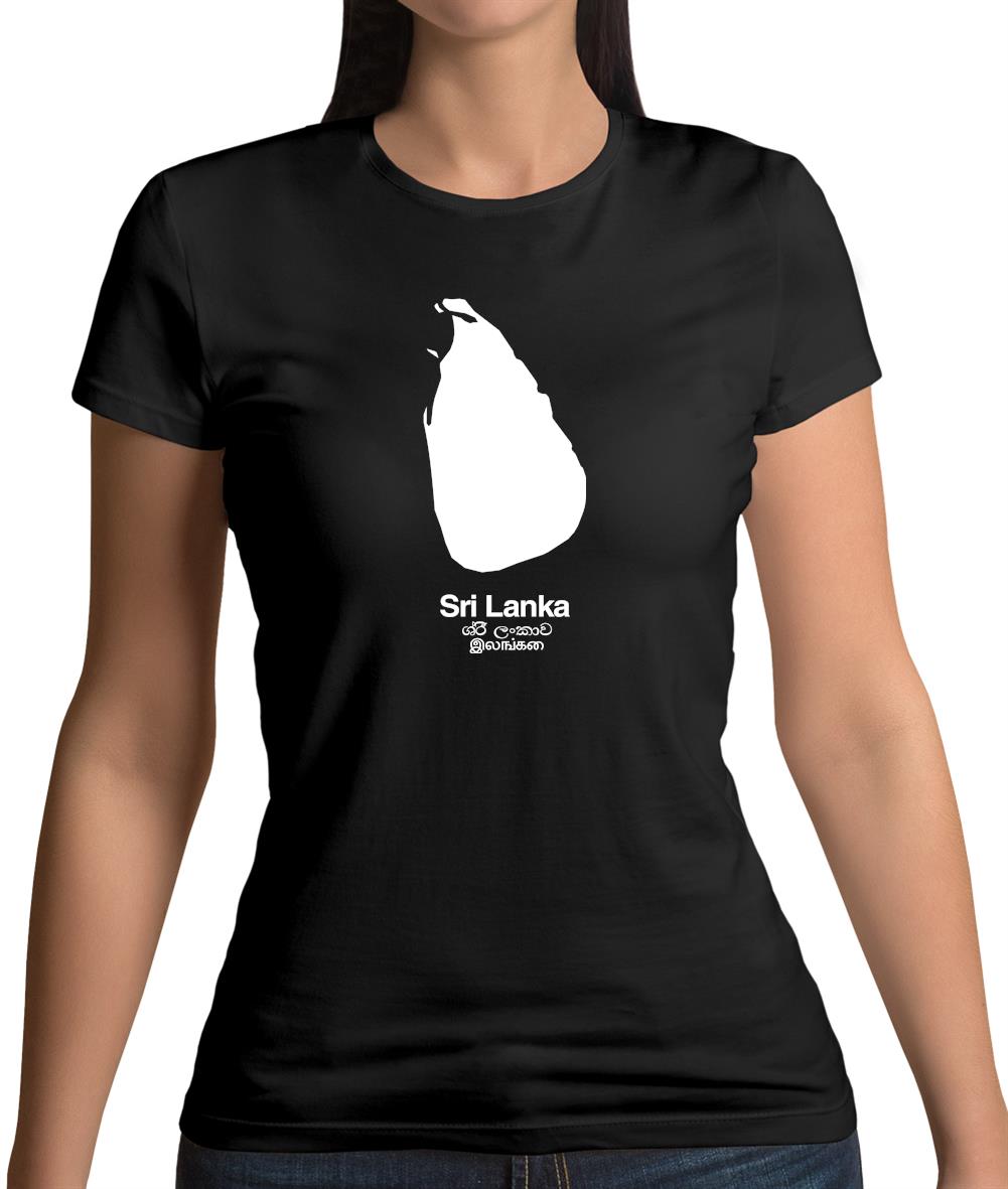 Sri Lanka Silhouette Womens T-Shirt