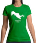 Uzbekistan Silhouette Womens T-Shirt