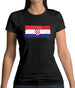 Croatia Grunge Style Flag Womens T-Shirt