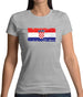 Croatia Grunge Style Flag Womens T-Shirt