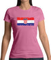 Croatia Grunge Style Flag Womens T-Shirt