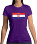 Croatia Grunge Style Flag Womens T-Shirt