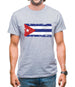 Cuba Grunge Style Flag Mens T-Shirt