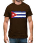 Cuba Grunge Style Flag Mens T-Shirt