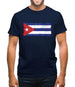 Cuba Grunge Style Flag Mens T-Shirt