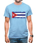 Cuba Grunge Style Flag Mens T-Shirt