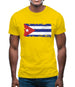 Cuba Grunge Style Flag Mens T-Shirt