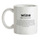 Definition Wine Ceramic Mug