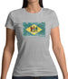 Delaware Grunge Style Flag Womens T-Shirt