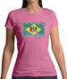 Delaware Grunge Style Flag Womens T-Shirt