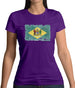 Delaware Grunge Style Flag Womens T-Shirt