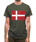 Denmark Grunge Style Flag Mens T-Shirt