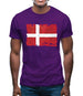 Denmark Grunge Style Flag Mens T-Shirt