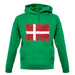 Denmark Grunge Style Flag unisex hoodie