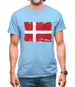 Denmark Grunge Style Flag Mens T-Shirt