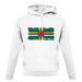 Dominica Grunge Style Flag unisex hoodie