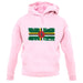 Dominica Grunge Style Flag unisex hoodie