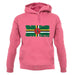 Dominica Grunge Style Flag unisex hoodie