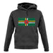 Dominica Grunge Style Flag unisex hoodie