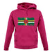 Dominica Grunge Style Flag unisex hoodie