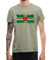 Dominica Grunge Style Flag Mens T-Shirt