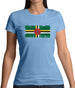 Dominica Grunge Style Flag Womens T-Shirt