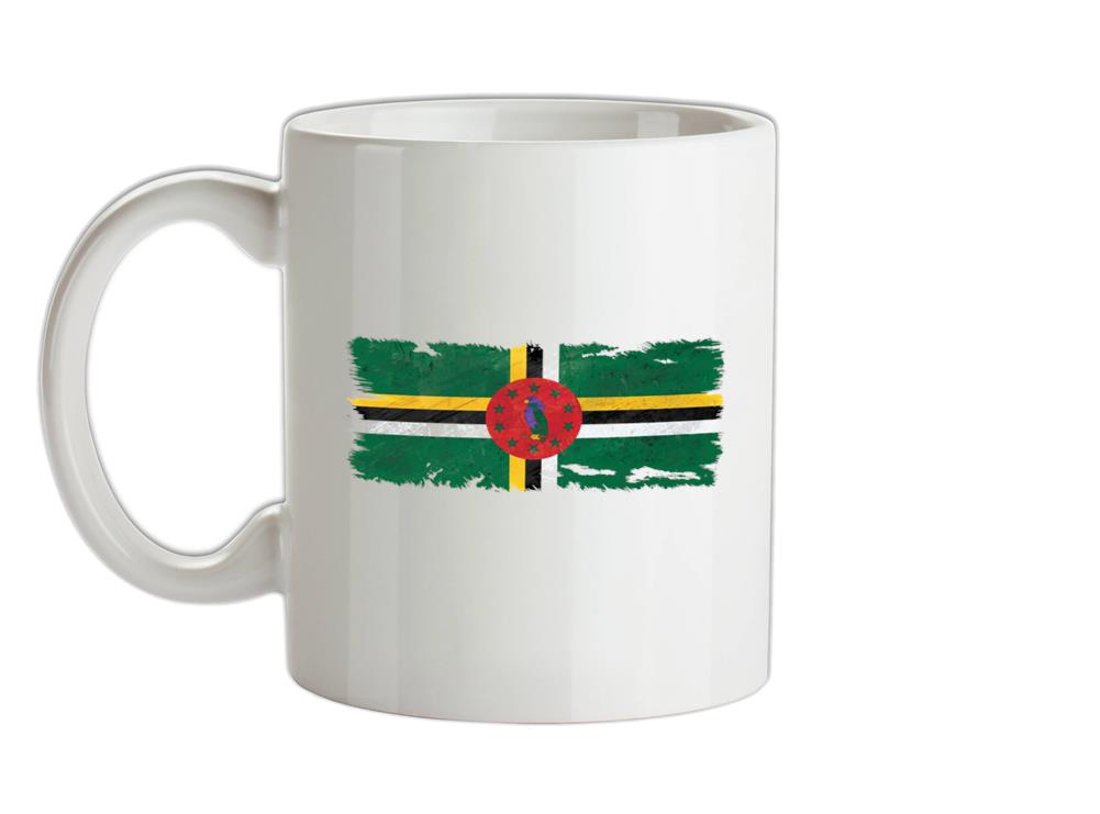 Dominica Grunge Style Flag Ceramic Mug