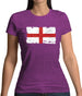 England Grunge Style Flag Womens T-Shirt