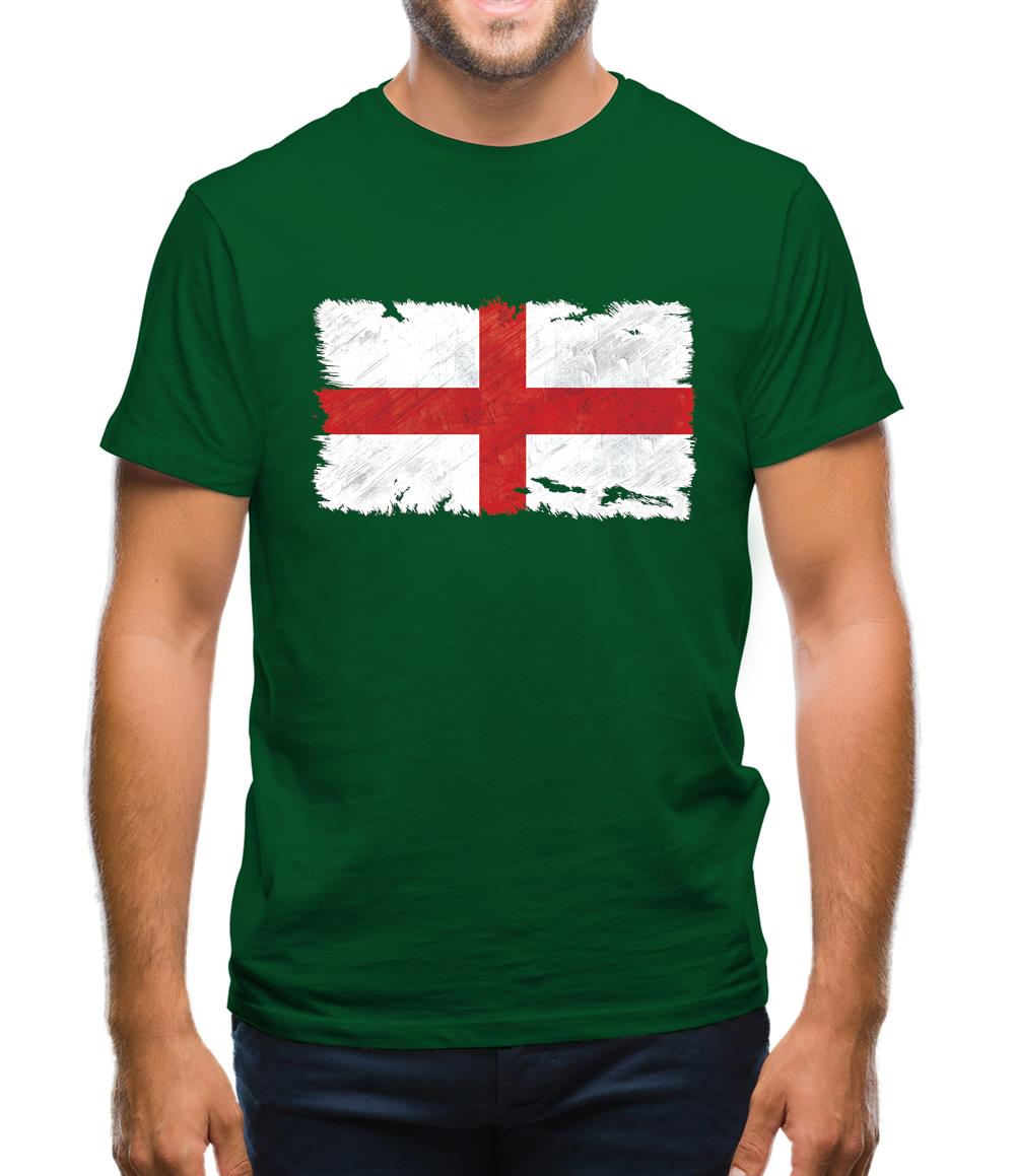 England Grunge Style Flag Mens T-Shirt