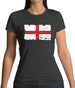 England Grunge Style Flag Womens T-Shirt