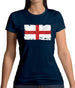 England Grunge Style Flag Womens T-Shirt