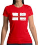 England Grunge Style Flag Womens T-Shirt