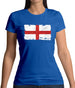 England Grunge Style Flag Womens T-Shirt