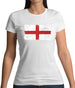 England Grunge Style Flag Womens T-Shirt