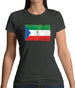 Equatorial Guinea Grunge Style Flag Womens T-Shirt