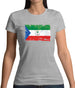 Equatorial Guinea Grunge Style Flag Womens T-Shirt